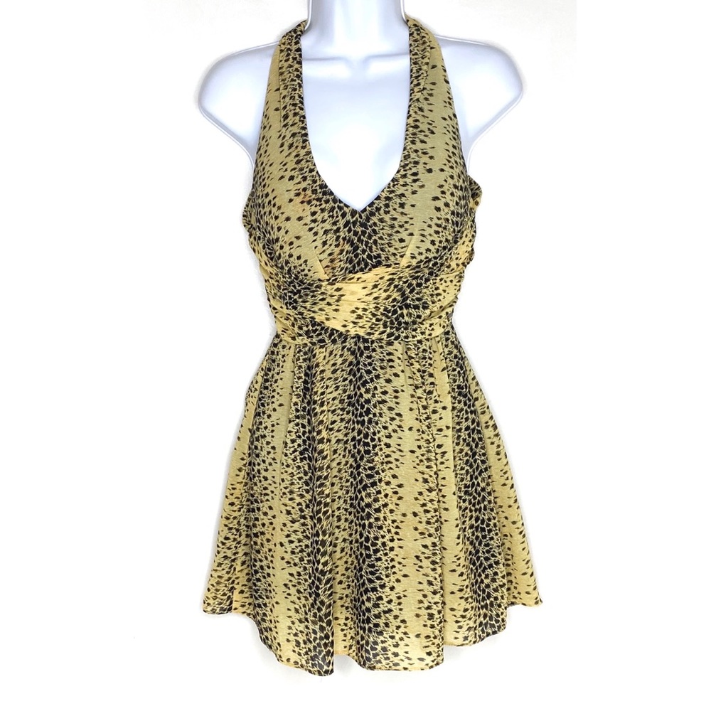Guess Leopard Mini Halter Summer Dress